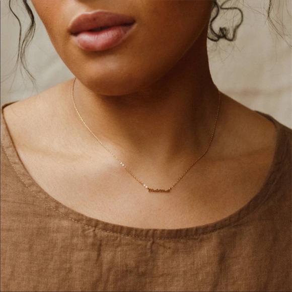 LAST ONE Dainty 925 Sterling Silver Mama Necklace - Picture 2 of 5